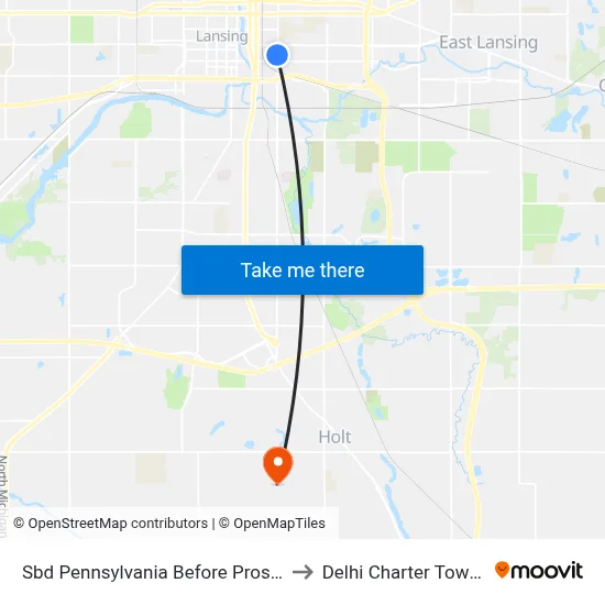 Sbd Pennsylvania Before Prospect St to Delhi Charter Township map