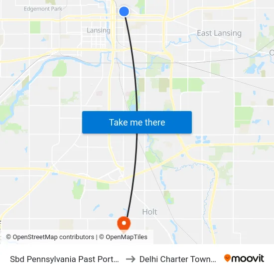 Sbd Pennsylvania Past Porter St to Delhi Charter Township map