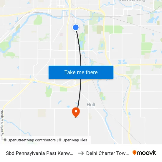 Sbd Pennsylvania Past Kenwood Ave to Delhi Charter Township map