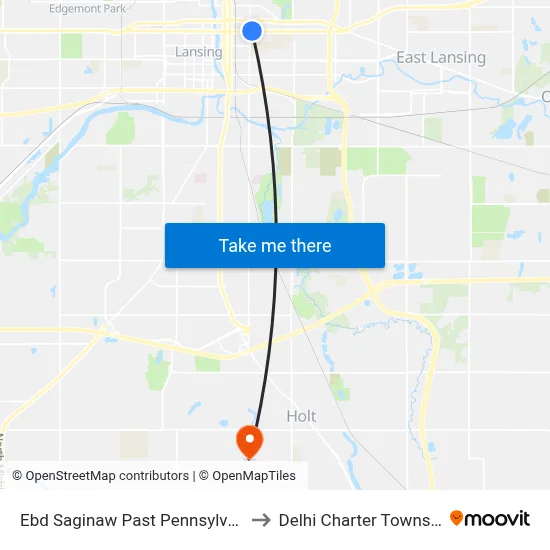 Ebd Saginaw Past Pennsylvania to Delhi Charter Township map