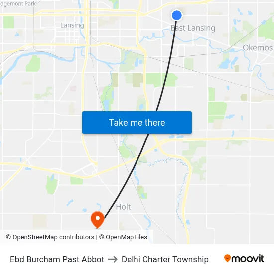 Ebd Burcham Past Abbot to Delhi Charter Township map