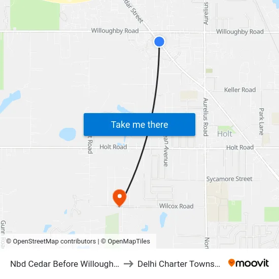 Nbd Cedar Before Willoughby to Delhi Charter Township map