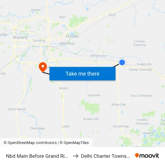 Nbd Main Before Grand River to Delhi Charter Township map