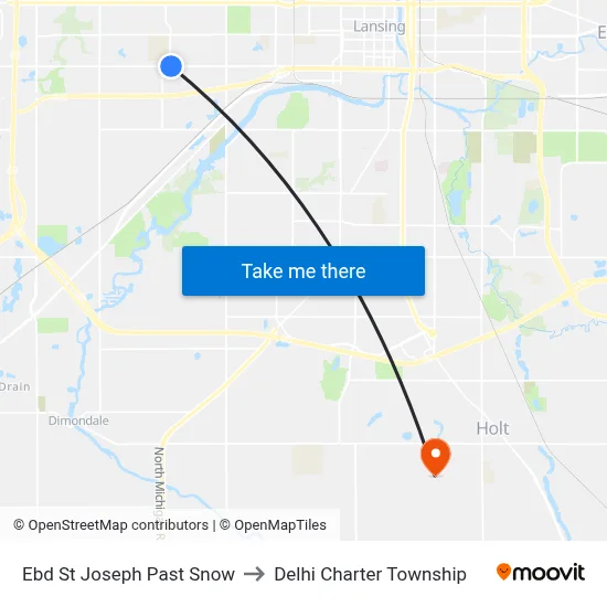 Ebd St Joseph Past Snow to Delhi Charter Township map