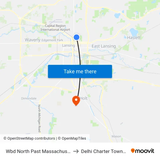 Wbd North Past Massachusetts to Delhi Charter Township map