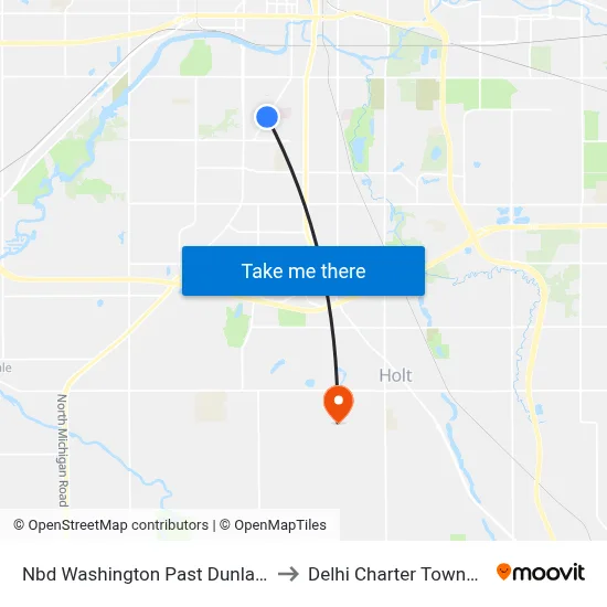 Nbd Washington Past Dunlap St to Delhi Charter Township map
