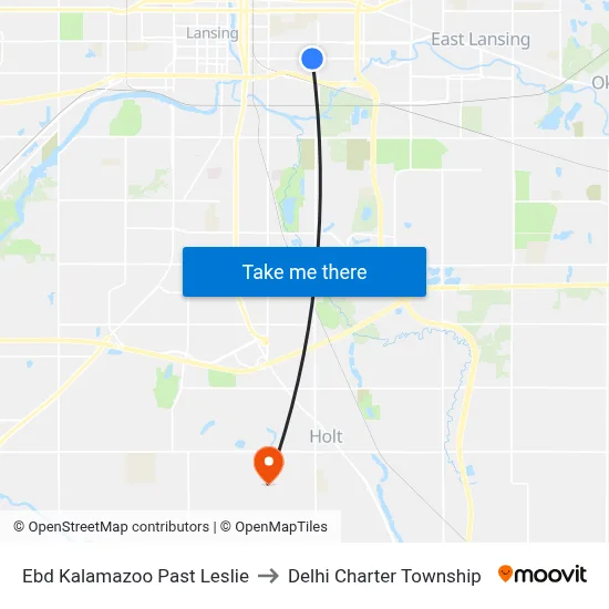 Ebd Kalamazoo Past Leslie to Delhi Charter Township map