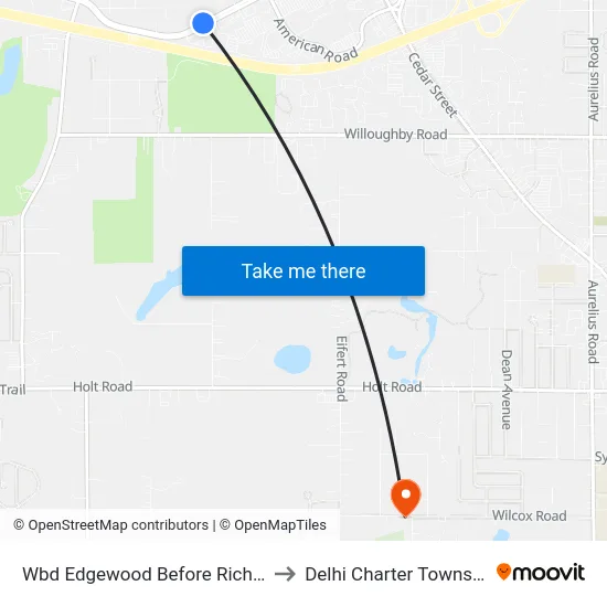Wbd Edgewood Before Richard to Delhi Charter Township map
