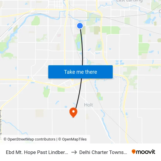Ebd Mt. Hope Past Lindbergh to Delhi Charter Township map
