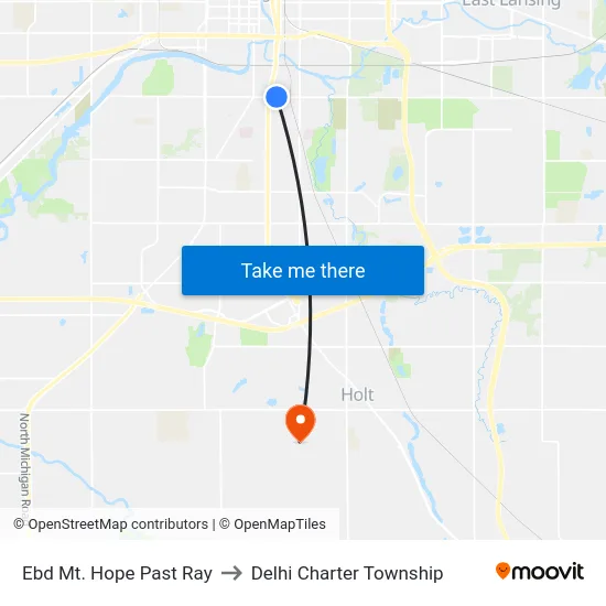 Ebd Mt. Hope Past Ray to Delhi Charter Township map