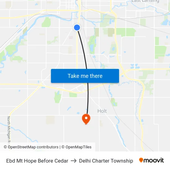 Ebd Mt Hope Before Cedar to Delhi Charter Township map