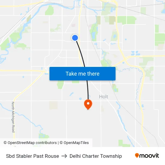 Sbd Stabler Past Rouse to Delhi Charter Township map