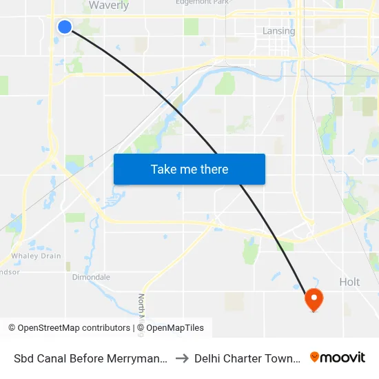Sbd Canal Before Merryman Way to Delhi Charter Township map