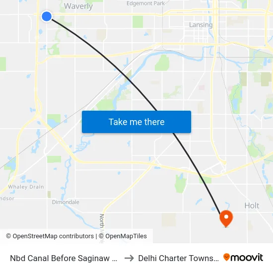 Nbd Canal Before Saginaw Hwy to Delhi Charter Township map