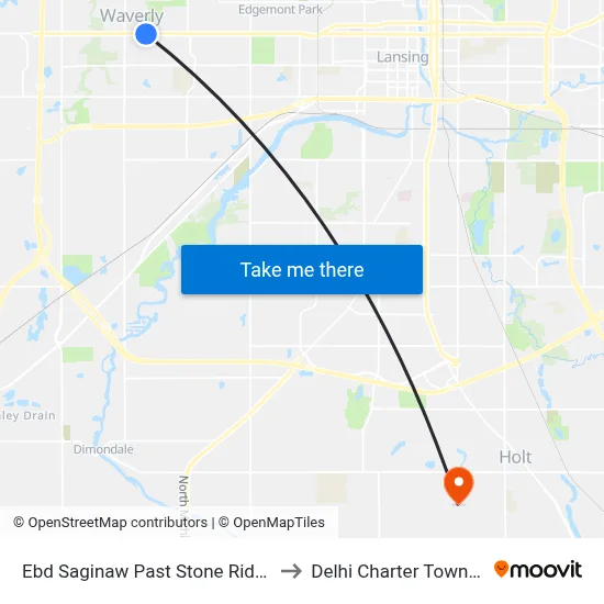 Ebd Saginaw Past Stone Ridge Dr to Delhi Charter Township map