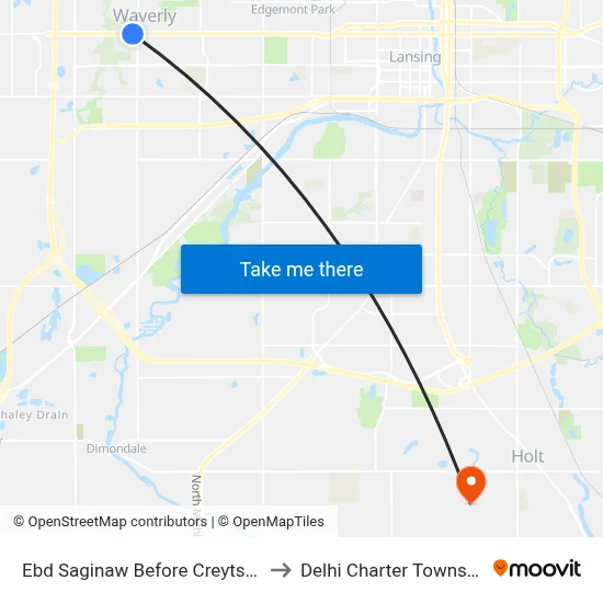 Ebd Saginaw Before Creyts Rd to Delhi Charter Township map