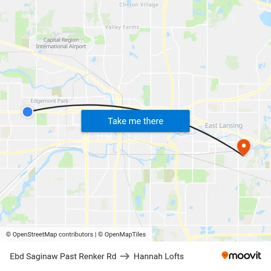 Ebd Saginaw Past Renker Rd to Hannah Lofts map