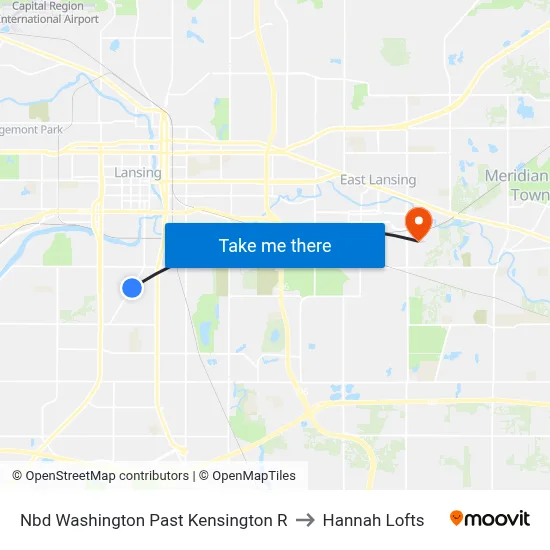 Nbd Washington Past Kensington R to Hannah Lofts map