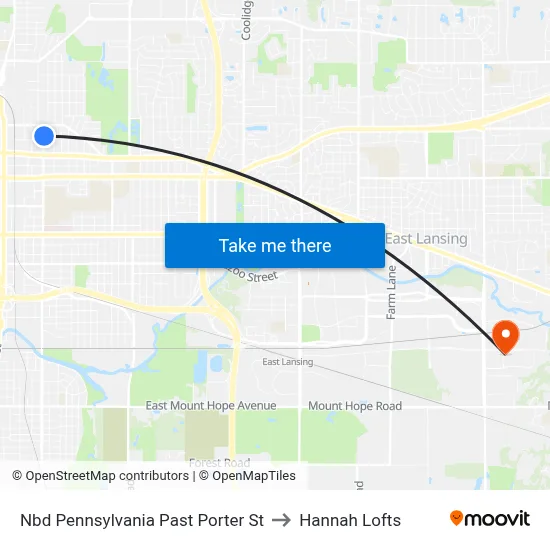 Nbd Pennsylvania Past Porter St to Hannah Lofts map