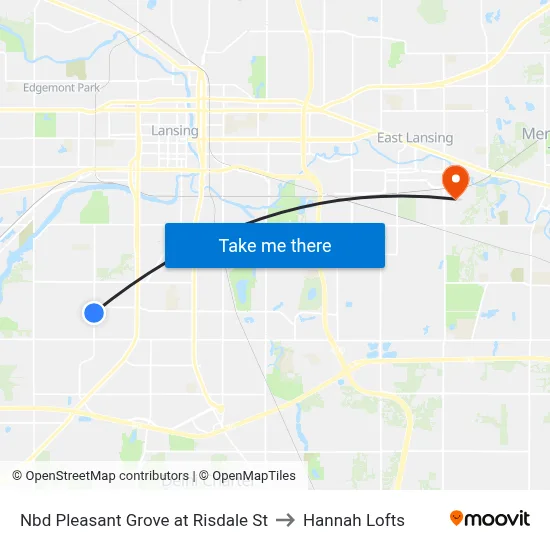 Nbd Pleasant Grove at Risdale St to Hannah Lofts map