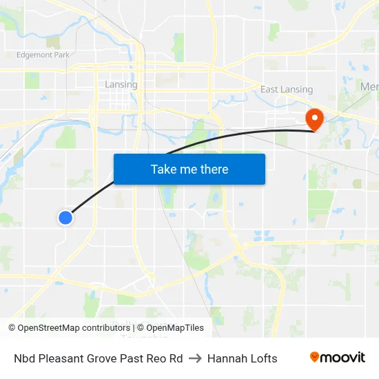 Nbd Pleasant Grove Past Reo Rd to Hannah Lofts map