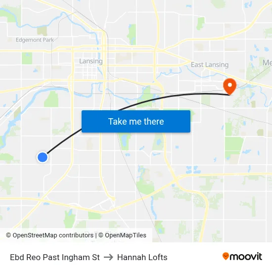 Ebd Reo Past Ingham St to Hannah Lofts map