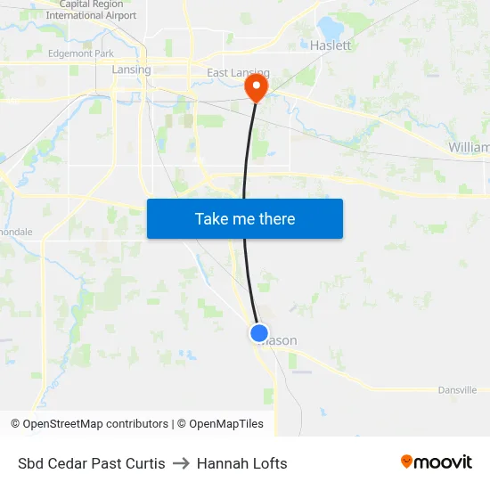 Sbd Cedar Past Curtis to Hannah Lofts map