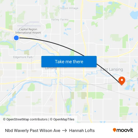 Nbd Waverly Past Wilson Ave to Hannah Lofts map