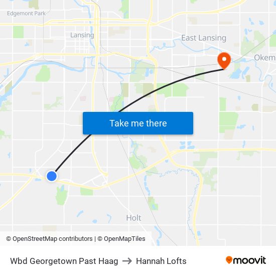 Wbd Georgetown Past Haag to Hannah Lofts map