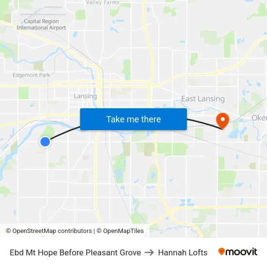 Ebd Mt Hope Before Pleasant Grove to Hannah Lofts map