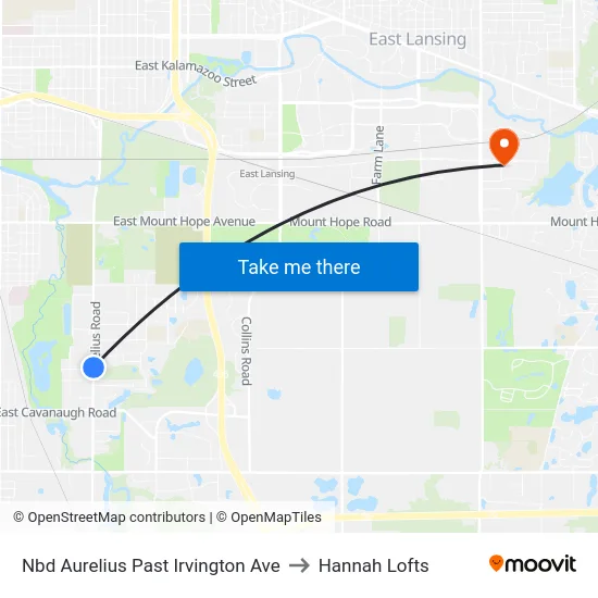 Nbd Aurelius Past Irvington Ave to Hannah Lofts map