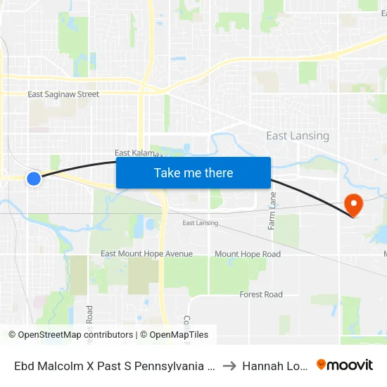Ebd Malcolm X Past S Pennsylvania Ave to Hannah Lofts map
