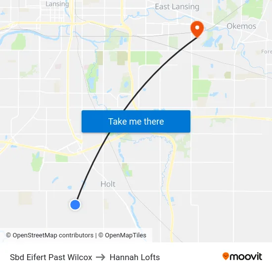Sbd Eifert Past Wilcox to Hannah Lofts map