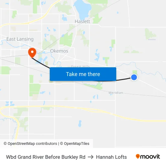 Wbd Grand River Before Burkley Rd to Hannah Lofts map