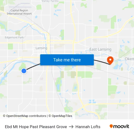 Ebd Mt Hope Past Pleasant Grove to Hannah Lofts map