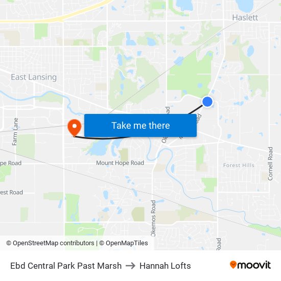 Ebd Central Park Past Marsh to Hannah Lofts map