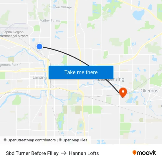 Sbd Turner Before Filley to Hannah Lofts map