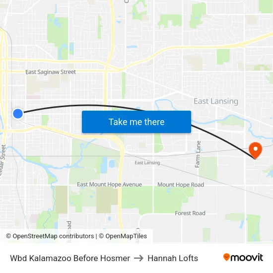 Wbd Kalamazoo Before Hosmer to Hannah Lofts map