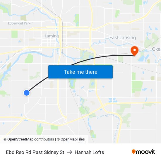 Ebd Reo Rd Past Sidney St to Hannah Lofts map
