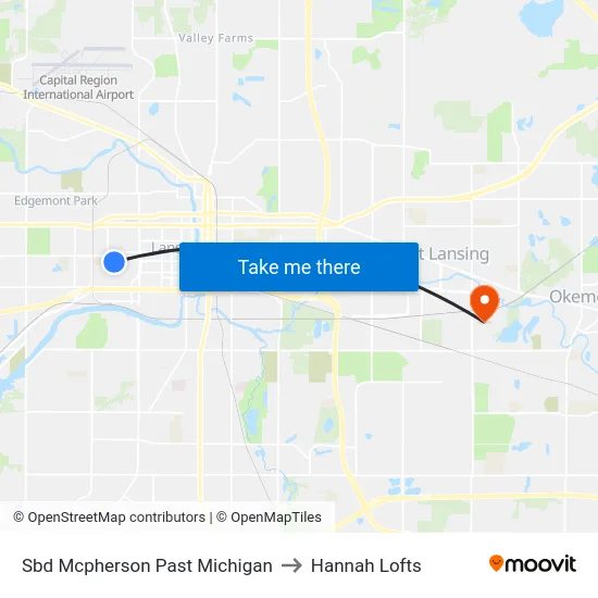 Sbd Mcpherson Past Michigan to Hannah Lofts map