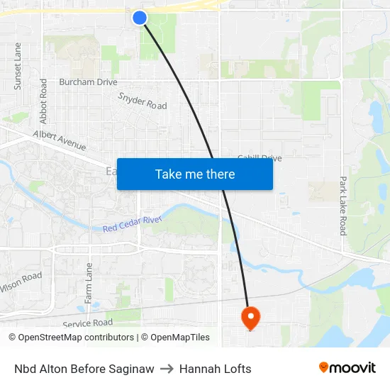 Nbd Alton Before Saginaw to Hannah Lofts map