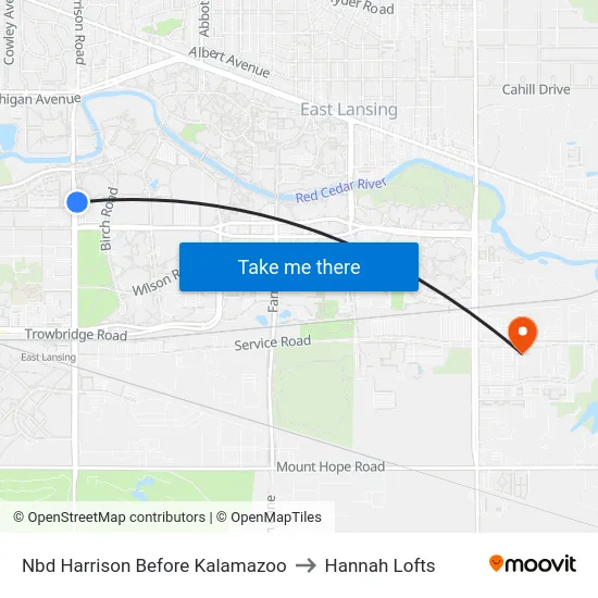 Nbd Harrison Before Kalamazoo to Hannah Lofts map