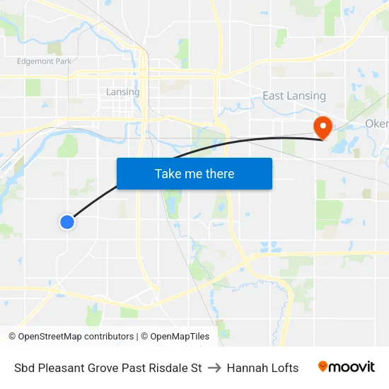 Sbd Pleasant Grove Past Risdale St to Hannah Lofts map