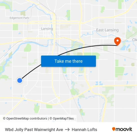 Wbd Jolly Past Wainwright Ave to Hannah Lofts map
