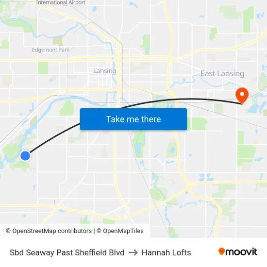 Sbd Seaway Past Sheffield Blvd to Hannah Lofts map