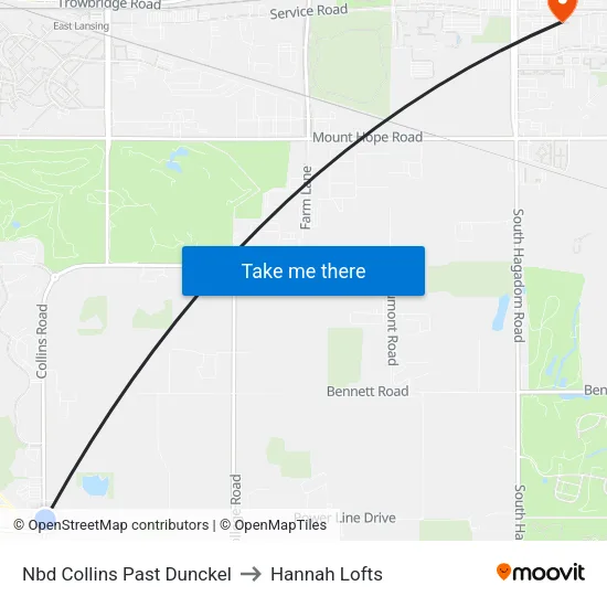 Nbd Collins Past Dunckel to Hannah Lofts map