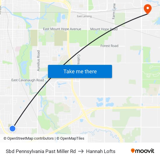 Sbd Pennsylvania Past Miller Rd to Hannah Lofts map