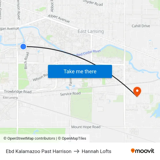 Ebd Kalamazoo Past Harrison to Hannah Lofts map