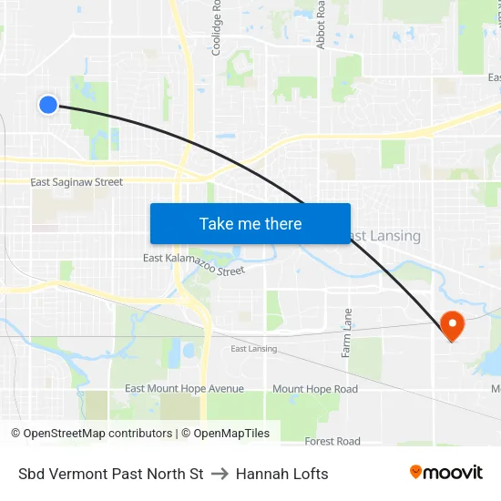 Sbd Vermont Past North St to Hannah Lofts map