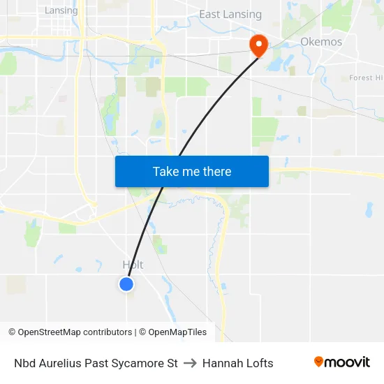 Nbd Aurelius Past Sycamore St to Hannah Lofts map